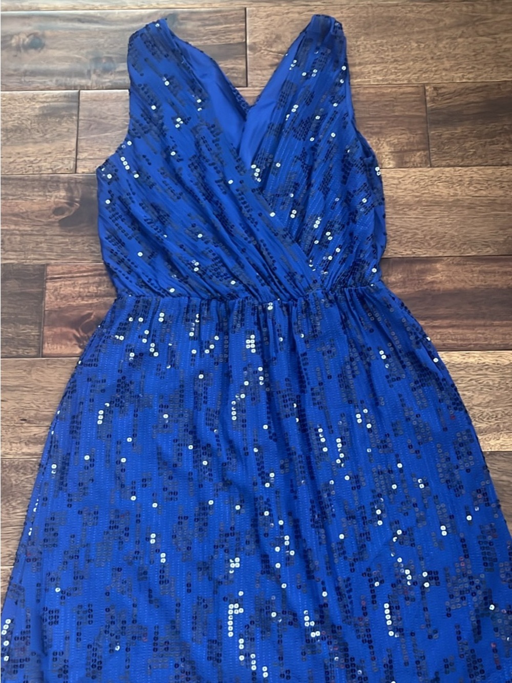 Express Royal Blue Sequin Dress